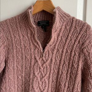Lauren Ralph Lauren Mauve Cable Knit Pullover
